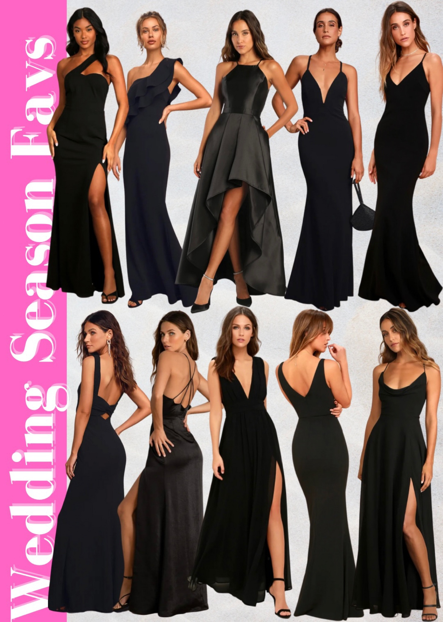 black gala dresses